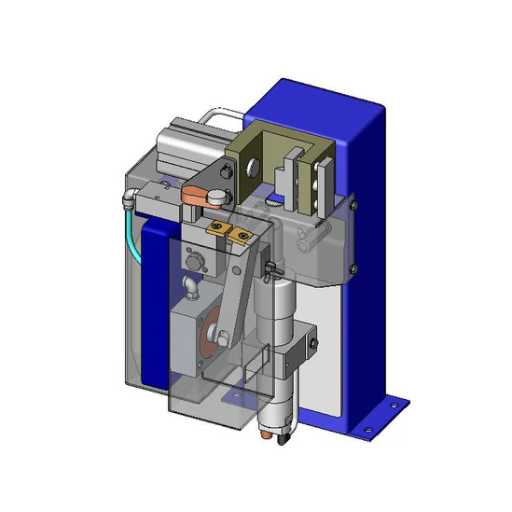 CAD drawing of torch cleaning station with spray unit