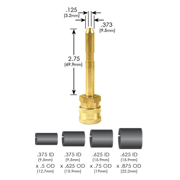 Dimensions of the universal inlet kit