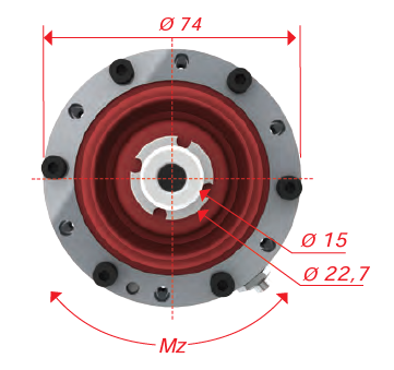 sumig anti shock system front view with dimensions