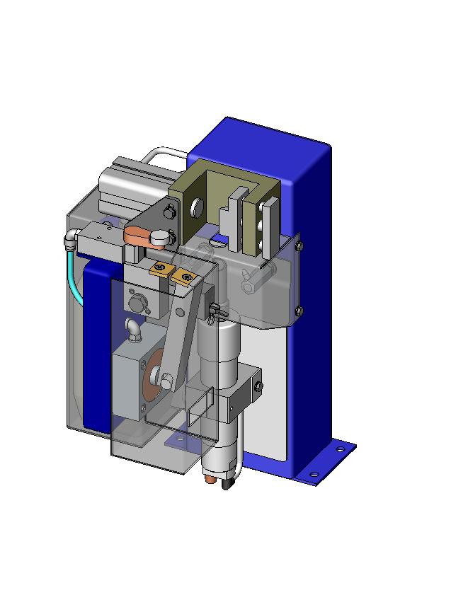 CAD drawing of torch cleaning station