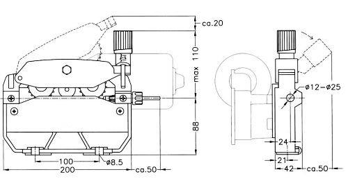 FOUR ROLL WIRE FEED MECHANICS DIMENSIONS
